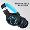 Elecder i45 On-Ear Headphones with Microphone - Foldable Stereo Bass Headphones with No-Tangle 1.5M Cord, 3.5MM Jack, Portable Wired Headphones for School/Kids/Teen/Smartphone/Travel/Tablet Blue/Black view 3