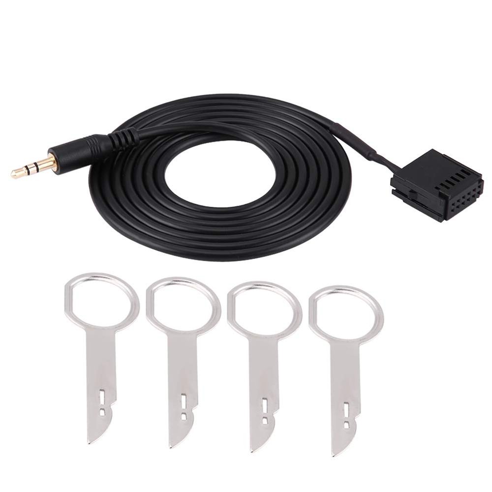 Audio AUX, 148cm Car Audio Aux Auxiliary Adapter 3.5mm for 6000CD Mondeo with CD Removal Tool Keys