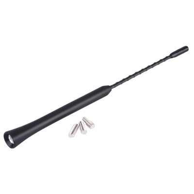 Aerial Antenna, Universal 9 Inches Rubber Antenna Mast Replacement Anti Noise Aerial FM Radio Antenna with Screw Thread Fittings for 2009-2015