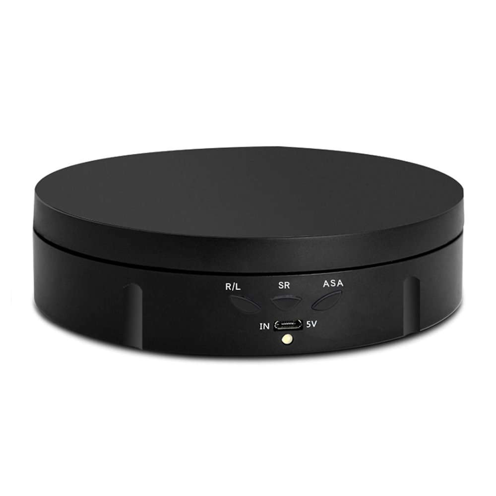Andoer 360 Electric Rotating Turntable USB Charging Rotating Display Stand 3 Speed Adjustable for Photography Display Jewelry Watch Collectibles
