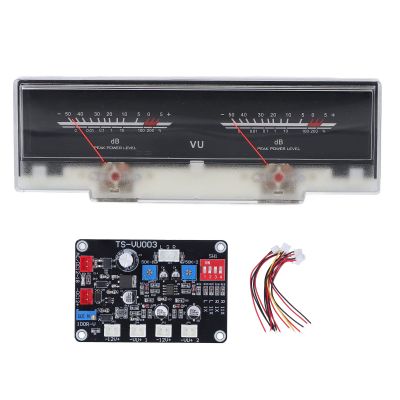 Pilipane ABS White Backlit High Accuracy Portable VU Meter with Driver Board, VU Meter, Splitter Switcher Box, Audio Switcher Box for Recording Studio, Mixer, Home, VU Meter, ABS White Backlit High