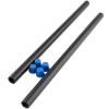 LEFTFOTO 12 Inch (300mm) Long Aluminum Alloy 15mm Rods for Follow Focus, Rail Support System (2PCS) view 4