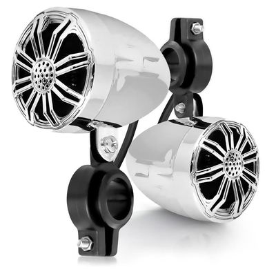 PyleUsa 2.25 Waterproof Off-Road Speakers - 20W Marine Grade Passive Woofer Sound System Full Range Outdoor Audio Stereo Speaker for Motorcycle, Car, ATV, 4x4, Jeep, Boat, Includes Brackets (Chrome)