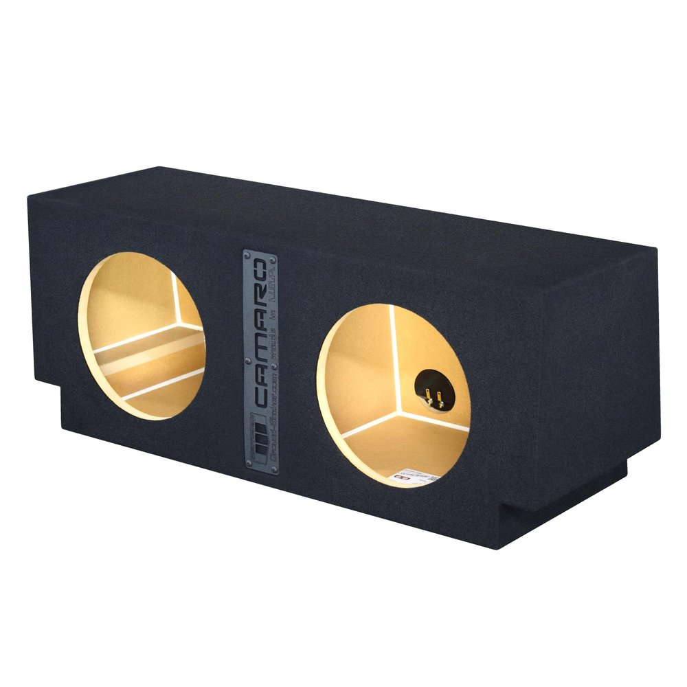 10" Dual Sealed Sub Box Chevy Camaro 2016-2024 Subwoofer Enclosure Ground Shaker Speaker Box