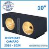 10" Dual Sealed Sub Box Chevy Camaro 2016-2024 Subwoofer Enclosure Ground Shaker Speaker Box view 2