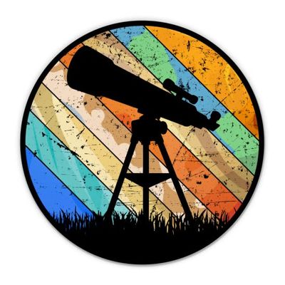 Telescope Sticker - 5" Laptop Sticker - Waterproof Vinyl for Car, Phone, Water Bottle - Astronomy Decal