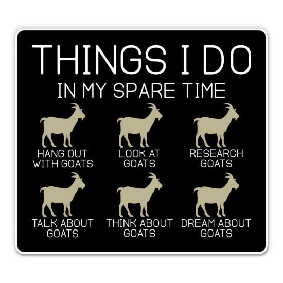 Things I Do in My Spare Time Goats Sticker - Goat Lover Vinyl Decal - 3 in