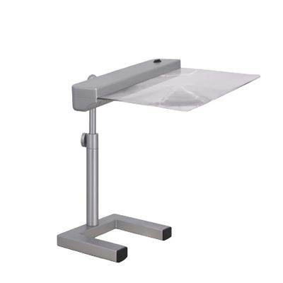 daylight24 Table Top Full Page Magnifier LED Desk Lamp, Silver - Ideal for Reading, Hobby and Crafting with LED Light Strip for Optimal Visibility, 10 inch (202055-05)