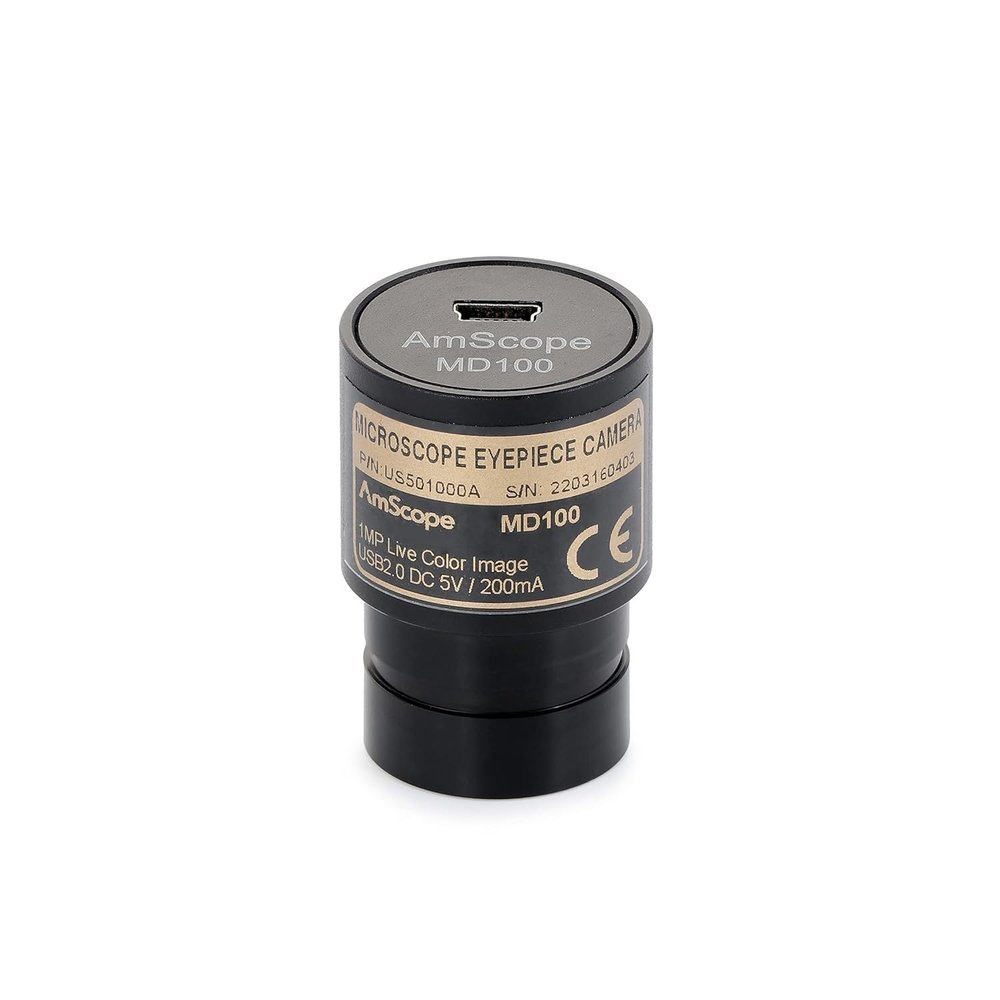AmScope - 1MP USB 2.0 Color CMOS Digital Eyepiece Microscope Camera - MD100