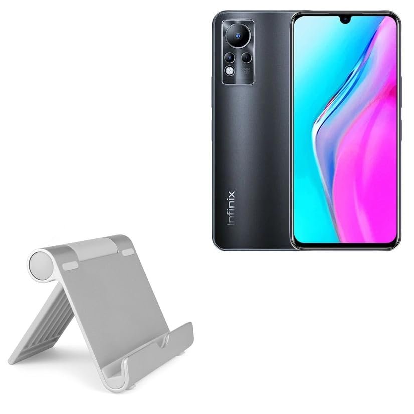 BoxWave Stand and Mount Compatible with Infinix Note 11 - VersaView Aluminum Stand, Portable, Multi Angle Viewing Sturdy
