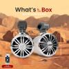 Bluetooth Waterproof Off-Road Speakers - 3.5 40W Marine Grade Woofer Sound System w/RGB Light, Full Range Outdoor Audio Stereo Speaker for Motorcycle, ATV, Jeep, Boat, Includes Brackets view 2