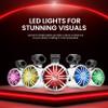Bluetooth Waterproof Off-Road Speakers - 3.5 40W Marine Grade Woofer Sound System w/RGB Light, Full Range Outdoor Audio Stereo Speaker for Motorcycle, ATV, Jeep, Boat, Includes Brackets view 4
