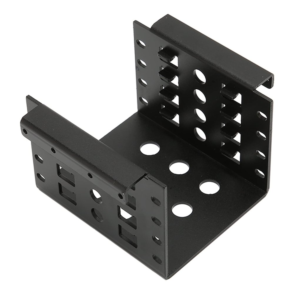 4 Bay 2.5 inch HDD SSD Mounting Bracket, Aluminium 2.5in Hard Drive Tray, 2mm Thickness Hard Disk Drive Mounting Bracket for 2.5in SATA IDE HDD SSD(Black)