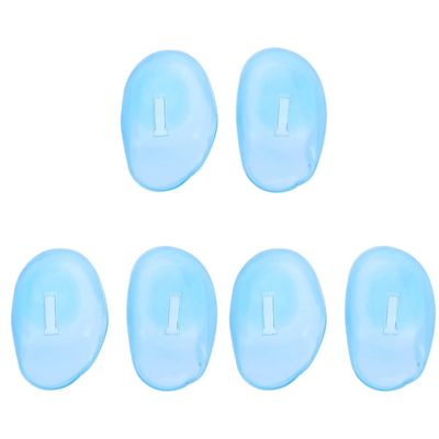 KALLORY 12pairs Ear Protection Cover Silicone Ear Shields for Salon Reusable Elastic Fit Sky