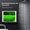 ABHILWY Shower Tablet Holder Waterproof Compatible with Ipad, Wall Mounted Bathroom Tablet Case 360 Rotation,Adhesive Touchable Cradle with Glass Anti-Fog Screen for Bathtub Kitchen White R view 4