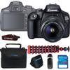 EOS 2000D / Rebel T7 Camera with EF-S 18-55mm f/3.5-5.6 III Lens (Black) + 16GB Memory Card + Pixi Basic Accessories (Renewed) view 1