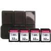 4X Transcend 32GB SDXC/SDHC 300S Memory Card + Memory Card Holder view 1