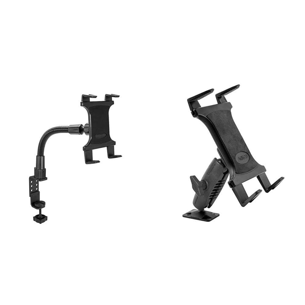 ARKON 12" Heavy Duty Tablet Clamp Mount Bundle for iPad and Samsung Tablets