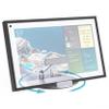 Letlar Tilt and Swivel Stand for Echo Show 15, Make of Aluminum Alloy, Rotatable and Foldable, Echo Show 15 Mount Suitable for 8"-16" Tablet/iPad, Work for Portrait Landscape Mode, Silver view 1