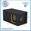 8" Single Ported Extra Large Kicker Solo Baric Subwoofer Enclosure Ground Shaker Speaker Box view 2