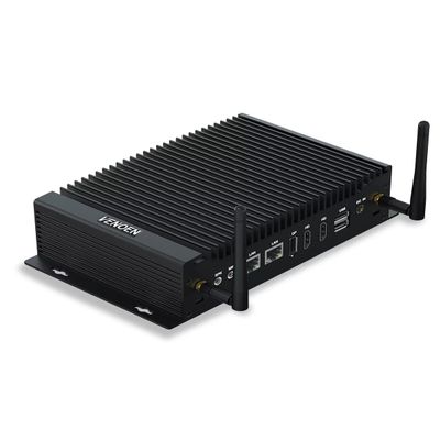 VENOEN Industrial PC Fanless Mini Desktop Computer Core i5 8260U, 8GB RAM 512GB SSD Mini PC Win 11 Pro, 2xHD, 1xDP, 2xLan, 2xRS232 COM, GPIO, WiFi, BT 4.2, VESA, Auto Power On,Metal Case