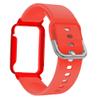 KangPlus Soft Strap for Xiaomi Mi Band 7 Pro,Soft Silicone Replacement Band Sport Strap Wristband Breathable Adjustable Watch Band for Women Men - Red view 3