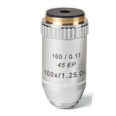 Microscope Kit Semi Plan Achromatic Objective Lens 4X 10X 40X 100X 160/0.17 for Biological Microscope Microscope Lens Adapters (Color : 100X)
