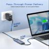 USB C Hub Multiport Adapter - Dockteck 6 in 1 USB C Dock with 100W PD, 4K 60Hz HDMI, USB 3.0, SD/TF Card Reader, USBC Hub for MacBook Pro Air Microsoft Surface Pro view 4