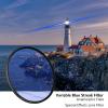 LENSKINS 95mm Variable Blue Streak Filter, Special Effects Lens Filter, Anamorphic Optical Glass, Multi-Resistant Coated, Light Flare Effect Filters for Camera Lens view 2