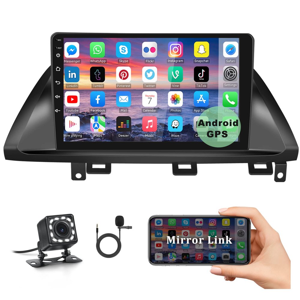 UNITOPSCI Android 13 Car Stereo Radio for Honda Odyssey 2005-2010 10.1 Inch Touch Screen Bluetooth Car Radio in Dash Car GPS Navigation Stereo with Backup Camera Mirror Link FM WiFi USB SWC MIC