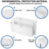 Cable Management Box,Power Cord Organizer 3-Piece Set,Large, Medium and Small Cable Boxes Made of Safe ABS Material for Home and Office Organize Concealed Power Cords and Power Strips (White) view 4
