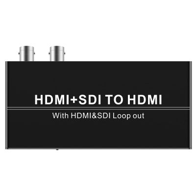 Wiistar SDI HDMI to HDMI Converter Adapter Full HD 1080P SD/HD/3G-SDI to HD MI Adapter with HD&SDI Loopout for CCTV Monitor Camera