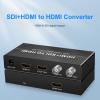 Wiistar SDI HDMI to HDMI Converter Adapter Full HD 1080P SD/HD/3G-SDI to HD MI Adapter with HD&SDI Loopout for CCTV Monitor Camera view 2