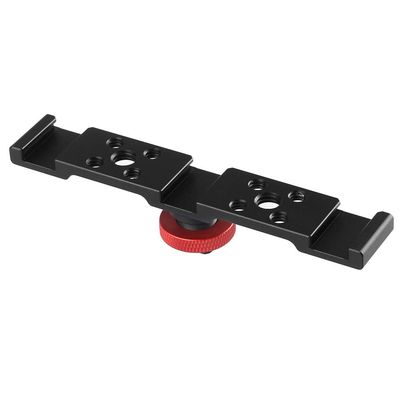 Andoer Triple Aluminium Cold Shoe Mount for Camera Microphone LED Light Mount - Black