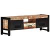 vidaXL Solid Wood Reclaimed TV Stand with Powder-Coated Iron Structure - Ample Storage, Simple Assembly, Adjustable Shelves - 47.2"x11.8"x15.7" view 1