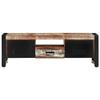vidaXL Solid Wood Reclaimed TV Stand with Powder-Coated Iron Structure - Ample Storage, Simple Assembly, Adjustable Shelves - 47.2"x11.8"x15.7" view 2