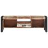 vidaXL Solid Wood Reclaimed TV Stand with Powder-Coated Iron Structure - Ample Storage, Simple Assembly, Adjustable Shelves - 47.2"x11.8"x15.7" view 4
