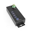 Coolgear 4 Port Managed USB 3.2 Gen 1 Hub w/ 15KV ESD Surge Protection & Vertical Port Orientation view 1