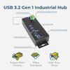 Coolgear 4 Port Managed USB 3.2 Gen 1 Hub w/ 15KV ESD Surge Protection & Vertical Port Orientation view 3