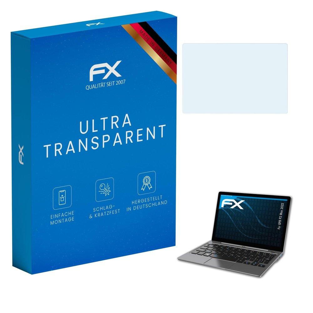 atFoliX Screen Protection Film compatible with GPD P2 Max 2022 Screen Protector, ultra-clear FX Protective Film (2X)