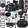 Canon EOS Rebel T7 DSLR Camera w/EF-S 18-55mm F/3.5-5.6 Zoom Lens + 75-300mm F/4-5.6 III Lens + 128GB Memory + Case + Tripod + Filters (40pc Bundle) (Renewed) view 1