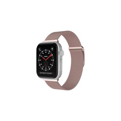 WorryFree Gadgets Metal Mesh Magnetic Wristband for Apple Watch, Rose Pink, 42/44/45/49mm (KY06-RPNK42)