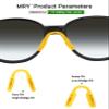 Mryok 2 Pair Replacement Nose Pieces Nose Pads for Oakley Hex Jector OX8032 Eyeglass - Yellow & Black view 2