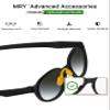 Mryok 2 Pair Replacement Nose Pieces Nose Pads for Oakley Hex Jector OX8032 Eyeglass - Yellow & Black view 3