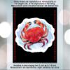 2 Pack Crab Watercolor Ocean Beach Theme Printed Car Decal, Tumbler Decal, Laptop Sticker, Waterproof view 4