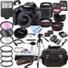 Canon EOS 3000D (Rebel T100) DSLR Camera w/EF-S 18-55mm F/3.5-5.6 Zoom Lens + 128GB Memory + Case + Tripod + Filters (36pc Bundle) (Renewed) view 1
