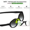 Mryok 2 Pair Replacement Nose Pieces Nose Pads for Oakley Hex Jector OX8032 Eyeglass - Green & Black view 3