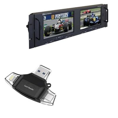 BoxWave Smart Gadget Compatible with Cooltouch RX-702TA - AllReader SD Card Reader, microSD Card Reader SD Compact USB - Jet Black