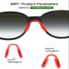 Mryok 2 Pair Replacement Nose Pieces Nose Pads for Oakley Hex Jector OX8032 Eyeglass - Red & Black view 2