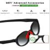 Mryok 2 Pair Replacement Nose Pieces Nose Pads for Oakley Hex Jector OX8032 Eyeglass - Red & Black view 3